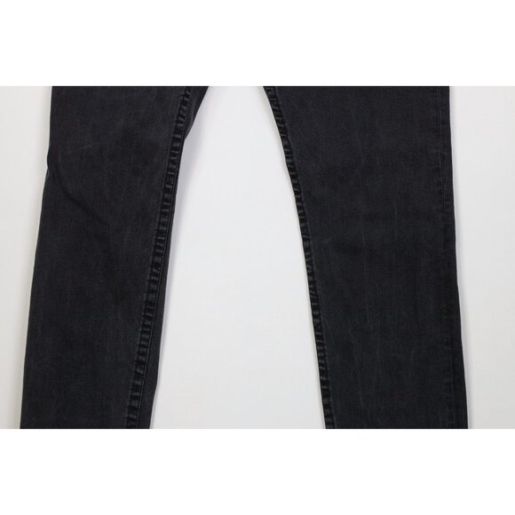 True Religion Mens 42x34 Faded Rocco Relaxed Fit Skinny Leg Denim Jeans Black - Picture 3 of 13